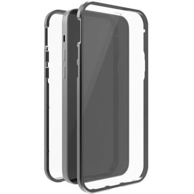 Black Rock iPhone 12 Mini Cover 360° Real Glass Case Sort Transparent