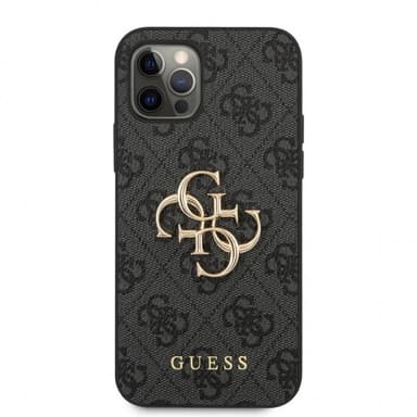 Guess iPhone 12/iPhone 12 Pro Cover Metal Logo Grå