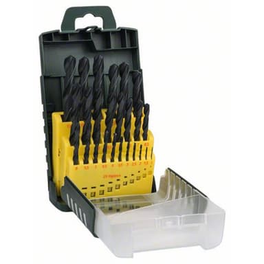 Bosch Accessories 2607017153 HSS Metal-spiralbor-sæt 25 dele Rullevalset DIN 338 Cylinderskaft 1 Set