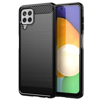 SKALO Samsung A22 4G Armor Carbon Stødsikker TPU-cover - Sort
