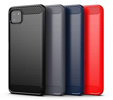 SKALO Samsung A22 5G Armor Carbon Stødsikker TPU-cover - Sort