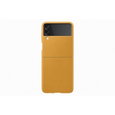 Samsung Original Galaxy Z Flip 3 Cover Leather Cover Mustard