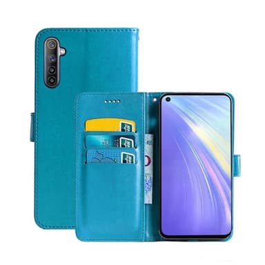 Wallet Cover 3-kort Realme 6  - Lyseblå