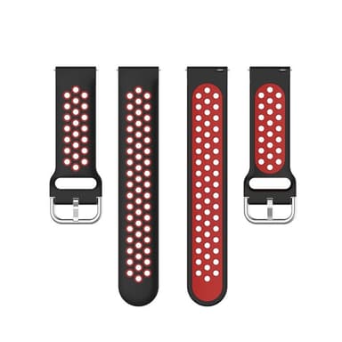 EBN Sport Armbånd Samsung Galaxy Watch 4 44mm -Sort/rød