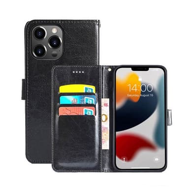 Apple iPhone 13 Pro Max Wallet Cover 3-kort  - sort