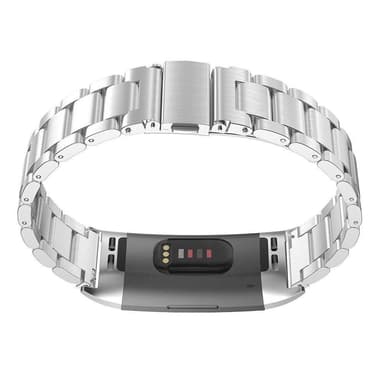 SKALO Link armbånd til Fitbit Charge 3/4 - Sølv