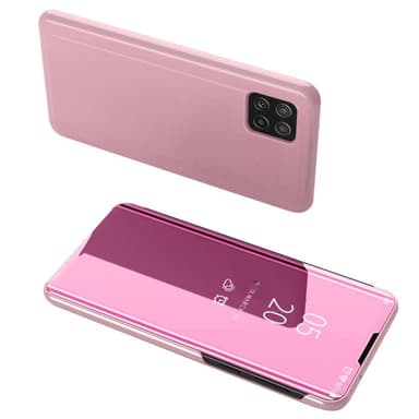 SKALO Samsung A22 5G Clear View Mirror Etui - Pink