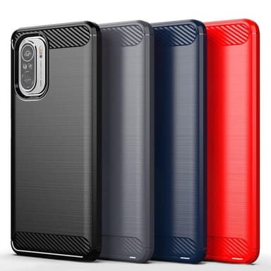 SKALO Xiaomi Poco F3 Armor Carbon Stødsikker TPU-cover - Grå