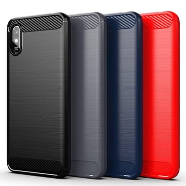 SKALO Xiaomi Redmi 9A Armor Carbon Stødsikker TPU-cover - Grå
