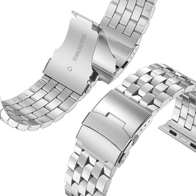SKALO Firkantet metalarmbånd Apple Watch 38/40/41mm - Sort
