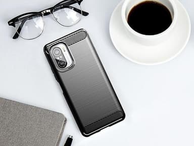 SKALO Xiaomi Mi 11i Armor Carbon Stødsikker TPU-cover - Sort