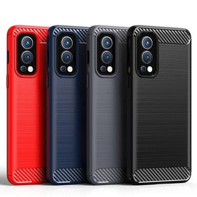 SKALO OnePlus Nord 2 Armor Carbon Stødsikker TPU-cover - Sort