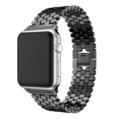 SKALO Fish Scale Armbånd i metal Apple Watch 42/44/45/49mm - Sort