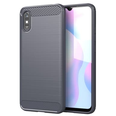SKALO Xiaomi Redmi 9A Armor Carbon Stødsikker TPU-cover - Grå