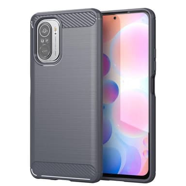 SKALO Xiaomi Poco F3 Armor Carbon Stødsikker TPU-cover - Grå