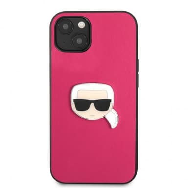 Karl Lagerfeld iPhone 13 Mini Cover Metal Logo Lyserød