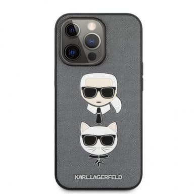Karl Lagerfeld iPhone 13 Pro Cover Saffiano Sølv