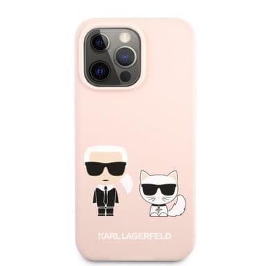 Karl Lagerfeld iPhone 13 Pro Cover Karl & Choupette Ljusrosa