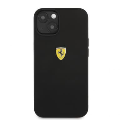 Ferrari iPhone 13 Mini Cover Liquid Silicone Metal Logo Sort
