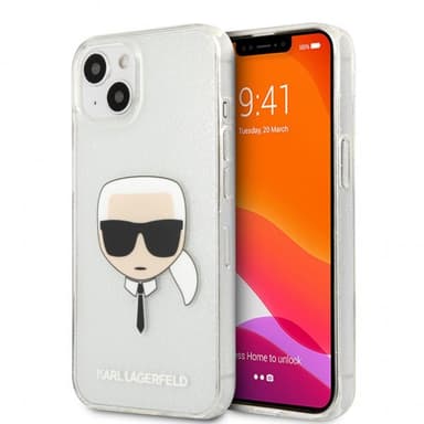 Karl Lagerfeld iPhone 13 Mini Cover Full Glitter Sølv