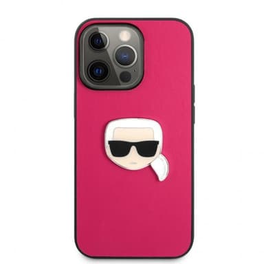 Karl Lagerfeld iPhone 13 Pro Cover Metal Logo Lyserød