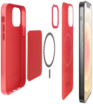 iPhone 12/iPhone 12 Pro Cover SKYMAG Leather Look Rød