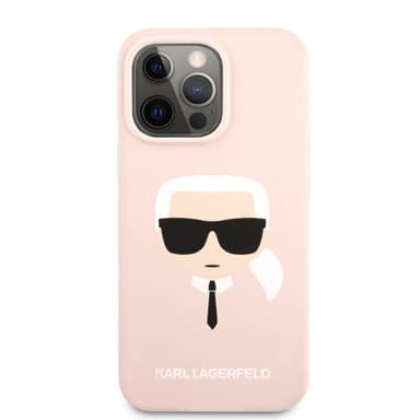 Karl Lagerfeld iPhone 13 Pro Cover Liquid Silicone Ljusrosa