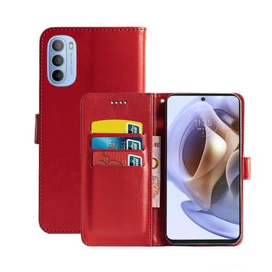 Wallet Cover 3-kort Motorola Moto G31  - rød
