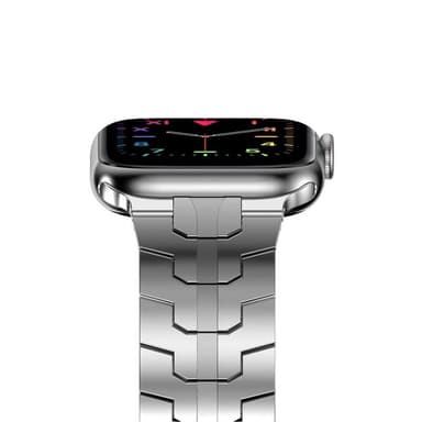 Iron Man Rustfrit Stål Armbånd Apple Watch 7 (45mm) - Sølv