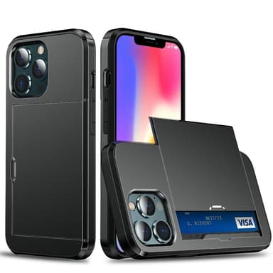 SKALO iPhone 13 Armor Cover kortholder - Sort