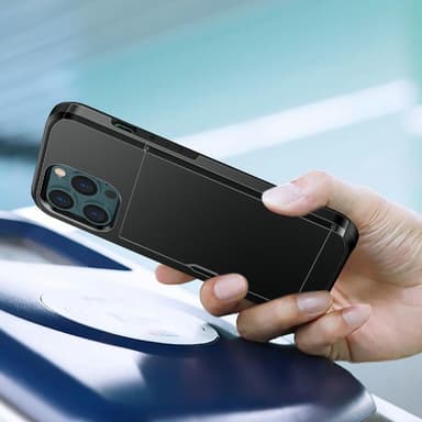 SKALO iPhone 13 Armor Cover kortholder - Sort