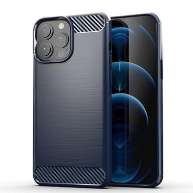 SKALO iPhone 13 Pro Armor Carbon Stødsikker TPU-cover - Blå