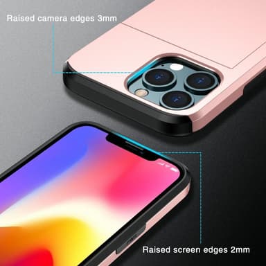 SKALO iPhone 13 Armor Cover kortholder - Sort