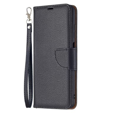 SKALO Samsung A02s / A03s Premium Litchi Flip Cover - Sort
