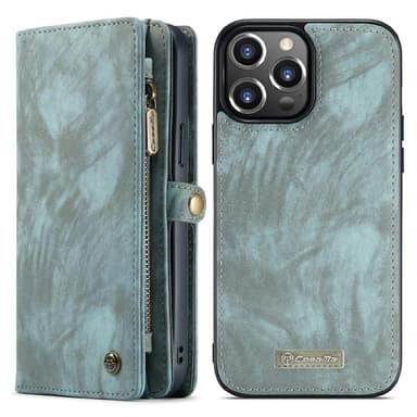 CASEME iPhone 13 Pro Max 2-i-1 tegnebog telefonskal - Blå
