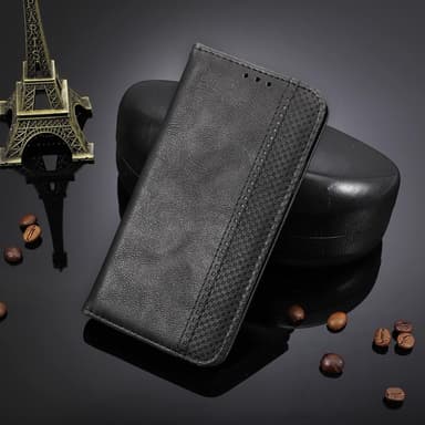 Wallet Stand Flip Telefontaske til Motorola Edge 20 - Sort