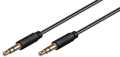 Goobay Audiotilslutningskabel AUX, 3,5 mm stereo 3-pin, slank, CU