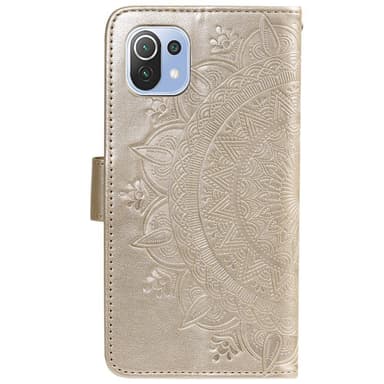 SKALO Xiaomi Mi 11 Lite Mandala Flip Cover - Guld
