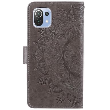 SKALO Xiaomi Mi 11 Lite Mandala Flip Cover - Grå