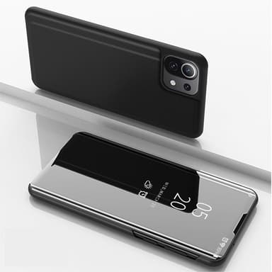 SKALO Xiaomi Mi 11 Lite Clear View Mirror Etui - Sort
