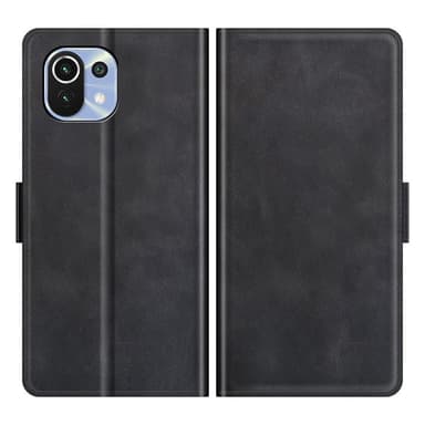 SKALO Xiaomi Mi 11 Lite Premium Wallet Flip Cover - Sort