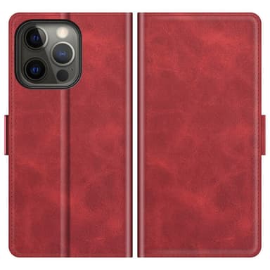 SKALO iPhone 13 Pro Max Premium Wallet Flip Cover - Rød
