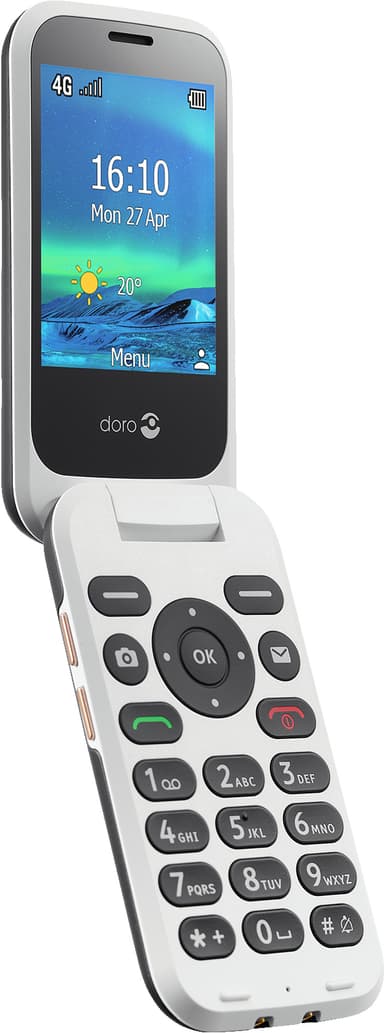 Doro 6881 mobiltelefon (sort/hvid)