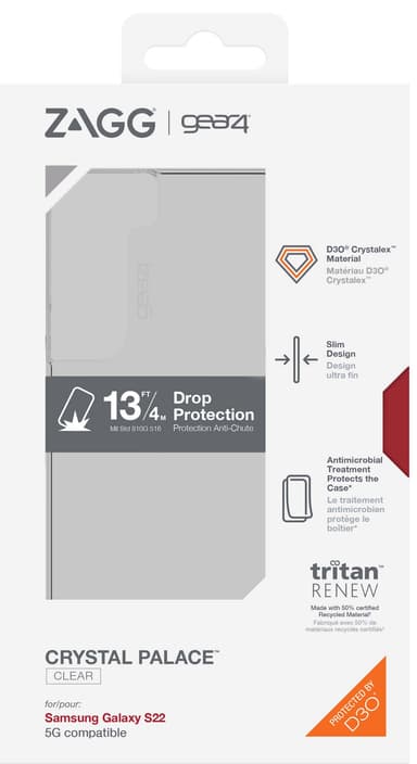 Zagg Gear4 Crystal Palace cover til Samsung Galaxy S22