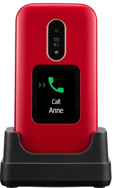 Doro 6881 mobiltelefon (rød/hvid)