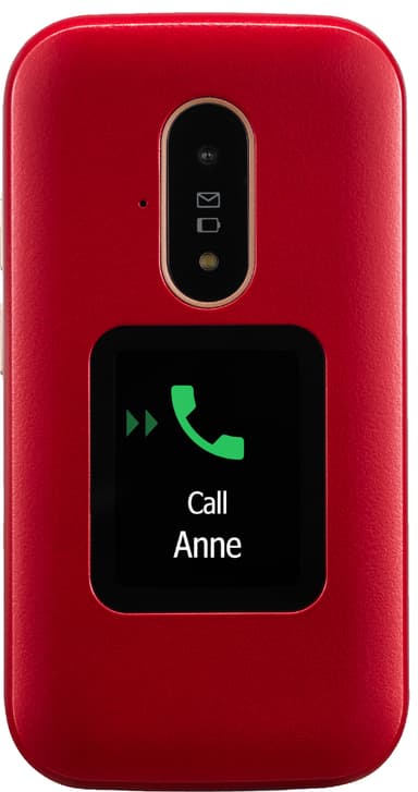 Doro 6881 mobiltelefon (rød/hvid)