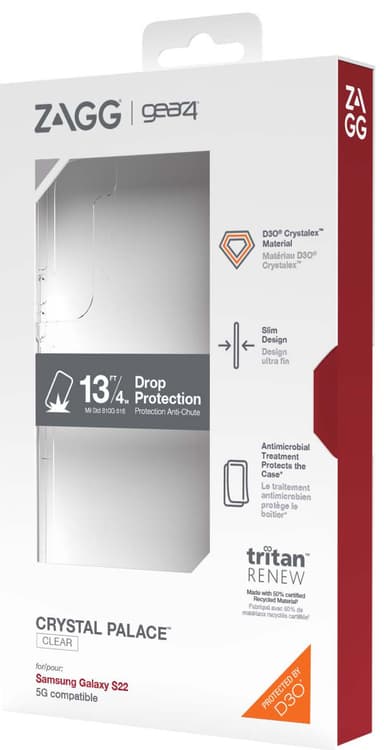 Zagg Gear4 Crystal Palace cover til Samsung Galaxy S22