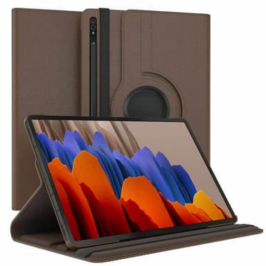 360 drejelig cover Samsung Galaxy Tab S7 Plus - Brun