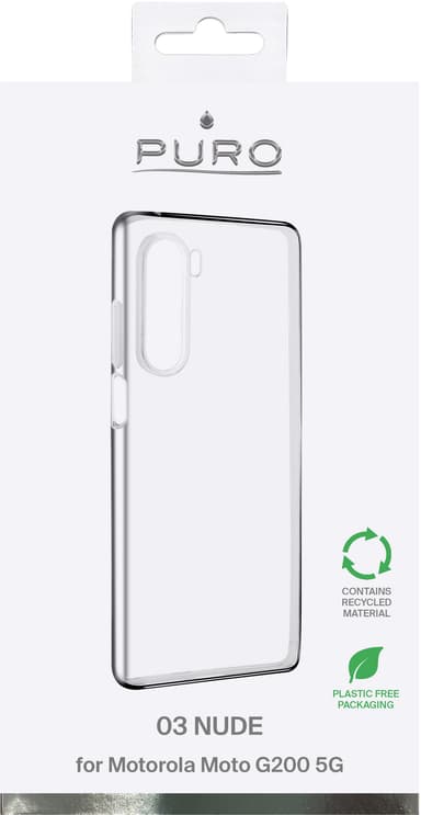 Puro 0.3 Nude Motorola Moto G200 5G cover (gennemsigtigt)