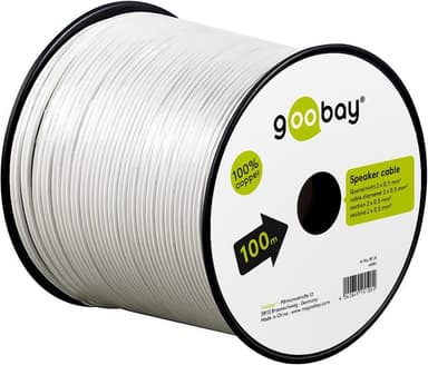 Goobay Højttalerkabel hvid CU